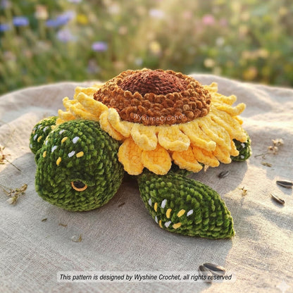 Huggable Sunflower Turtle Crochet Pattern - product photo 7 of 7