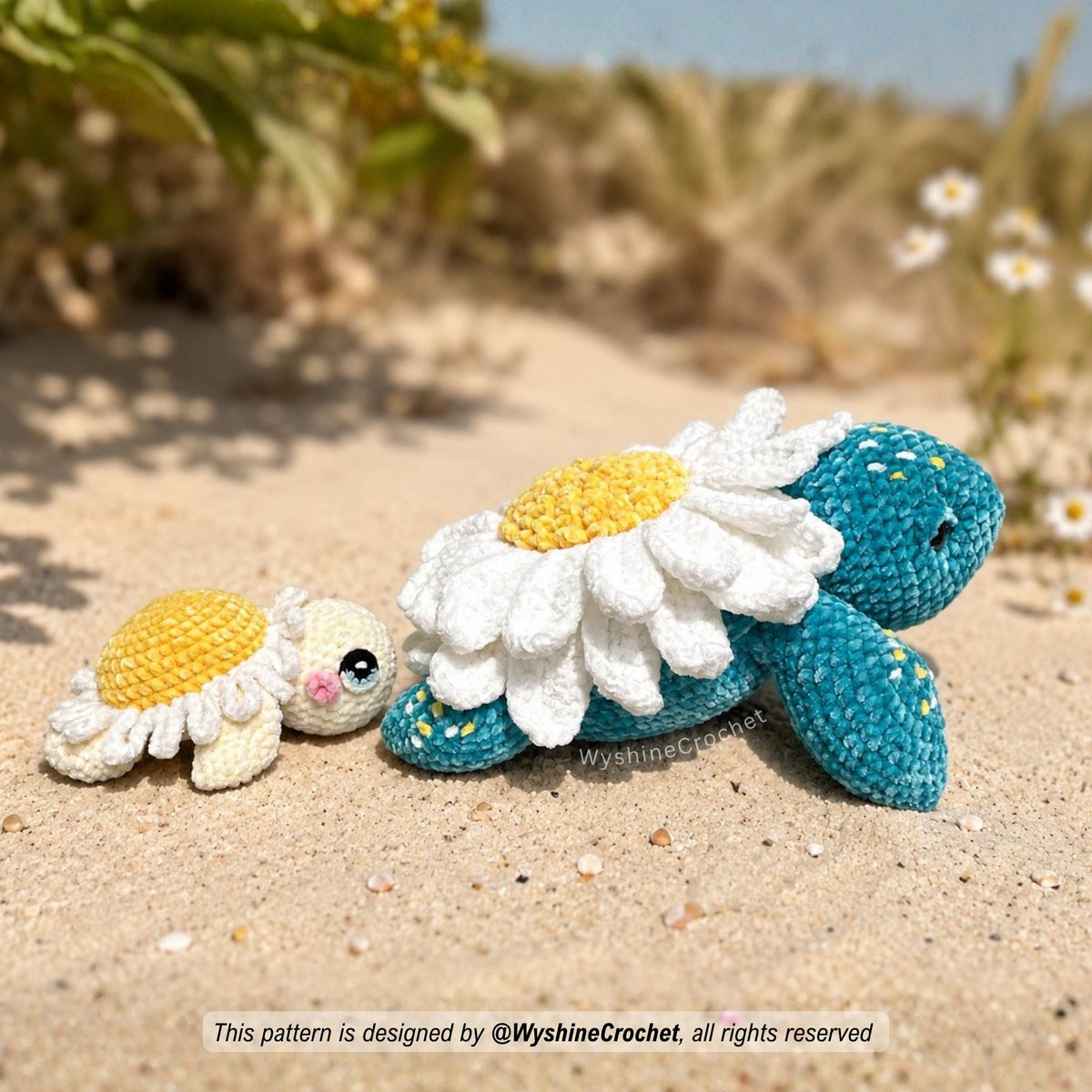 Mom & Baby Daisy Turtle Crochet Pattern Bundle - product photo 3 of 10
