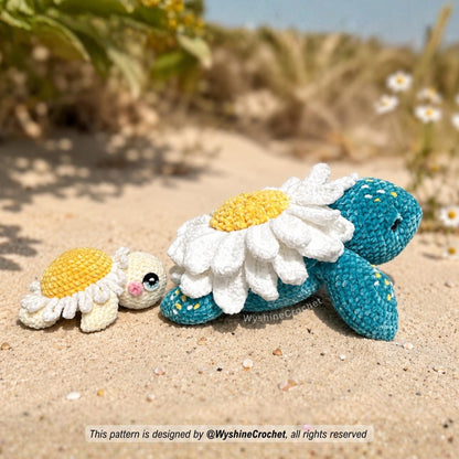 Mom & Baby Daisy Turtle Crochet Pattern Bundle - product photo 3 of 10