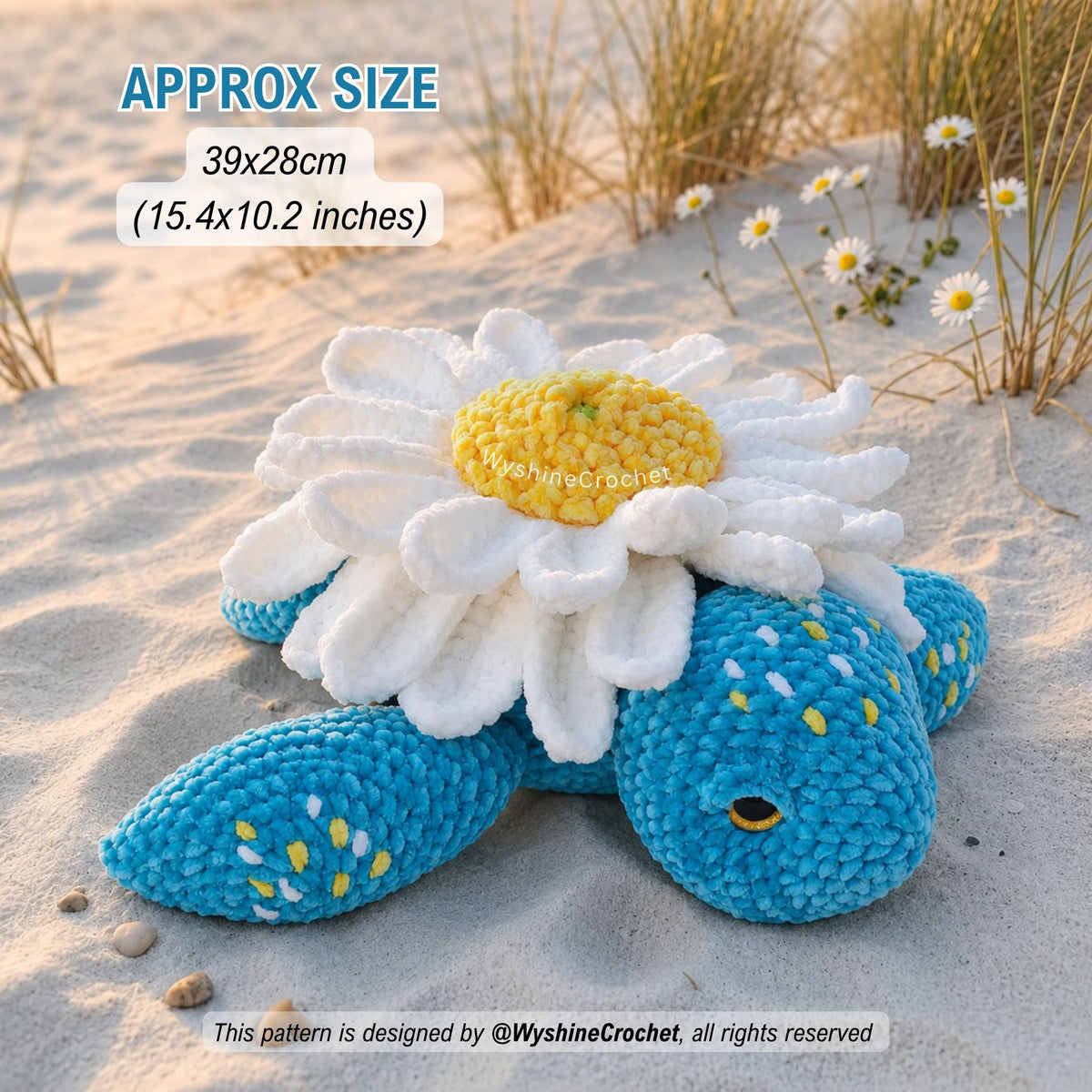 Mom & Baby Daisy Turtle Crochet Pattern Bundle - product photo 5 of 10