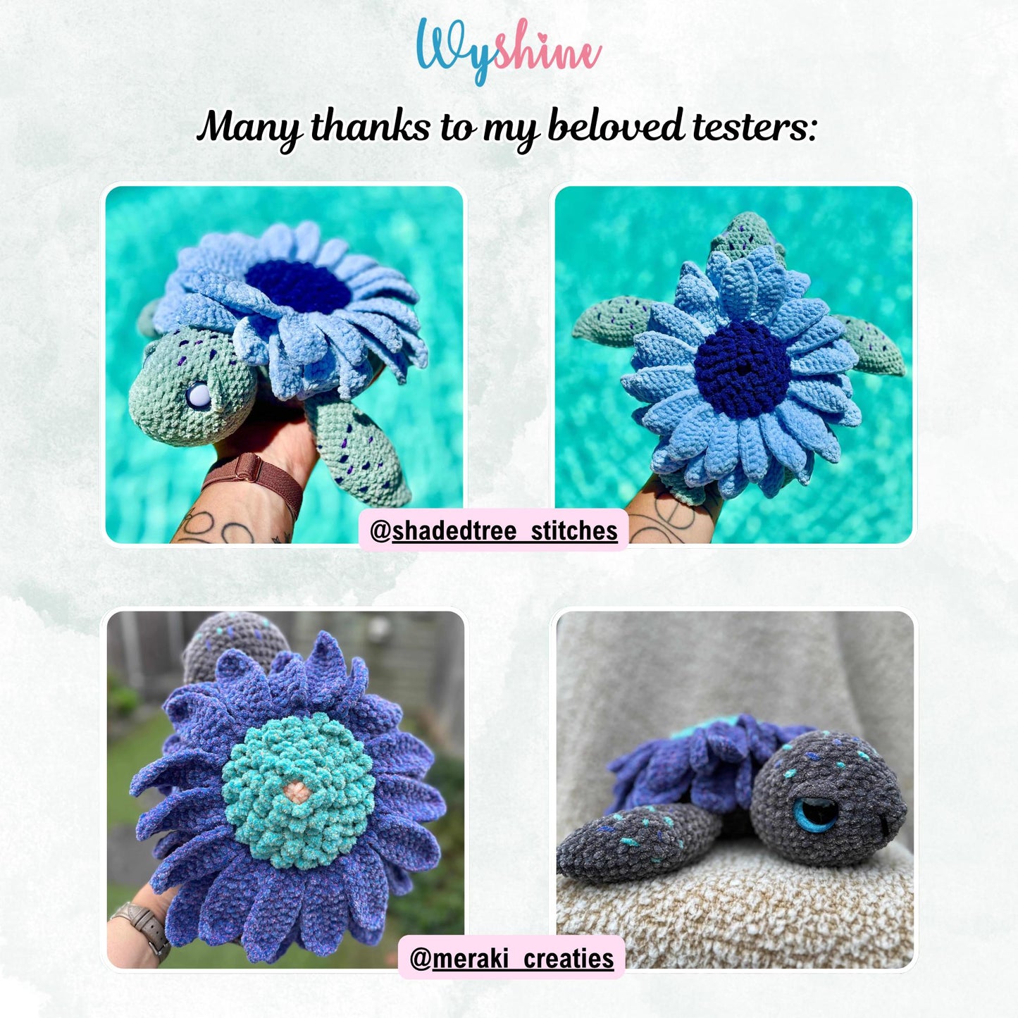 Huggable Daisy Turtle Crochet Pattern - product photo 9 of 10