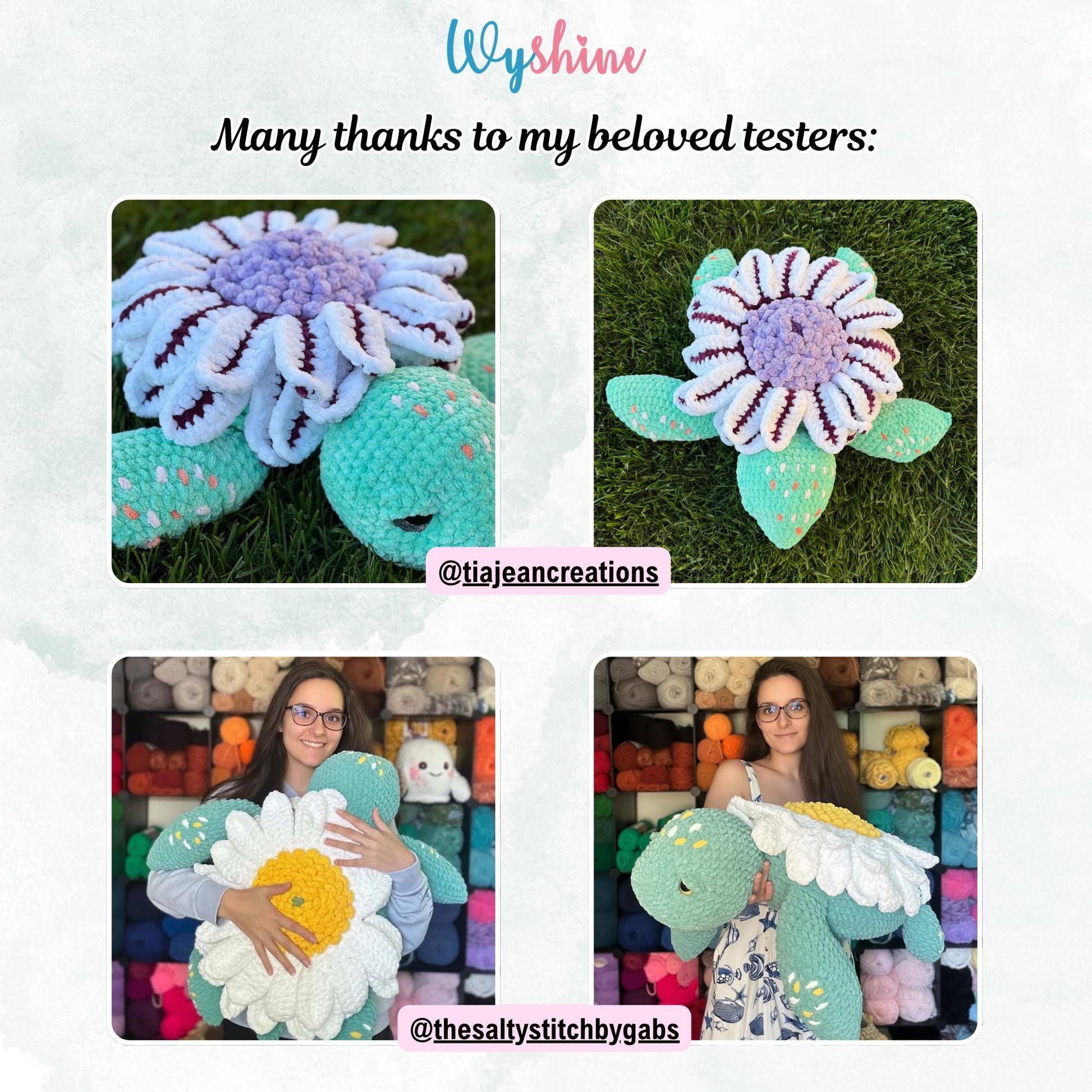 Huggable Daisy Turtle Crochet Pattern - product photo 10 of 10