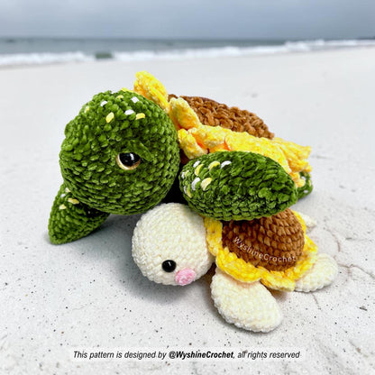 Mom & Baby Sunflower Turtle Crochet Pattern Bundle - product photo 4 of 10