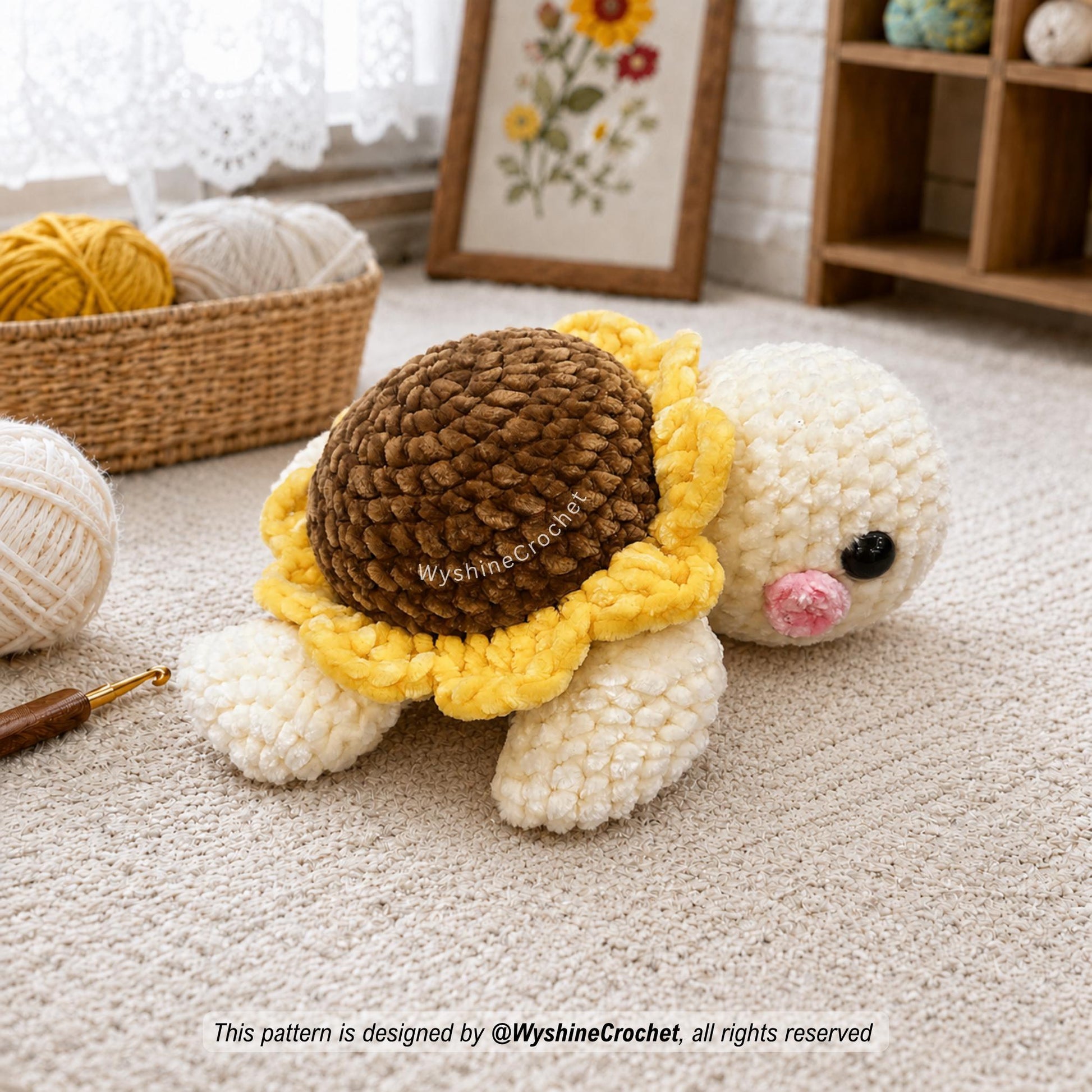 Mom & Baby Sunflower Turtle Crochet Pattern Bundle - product photo 9 of 10