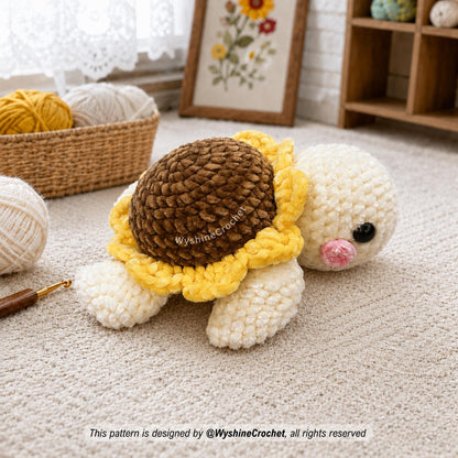 Mom & Baby Sunflower Turtle Crochet Pattern Bundle - product photo 9 of 10