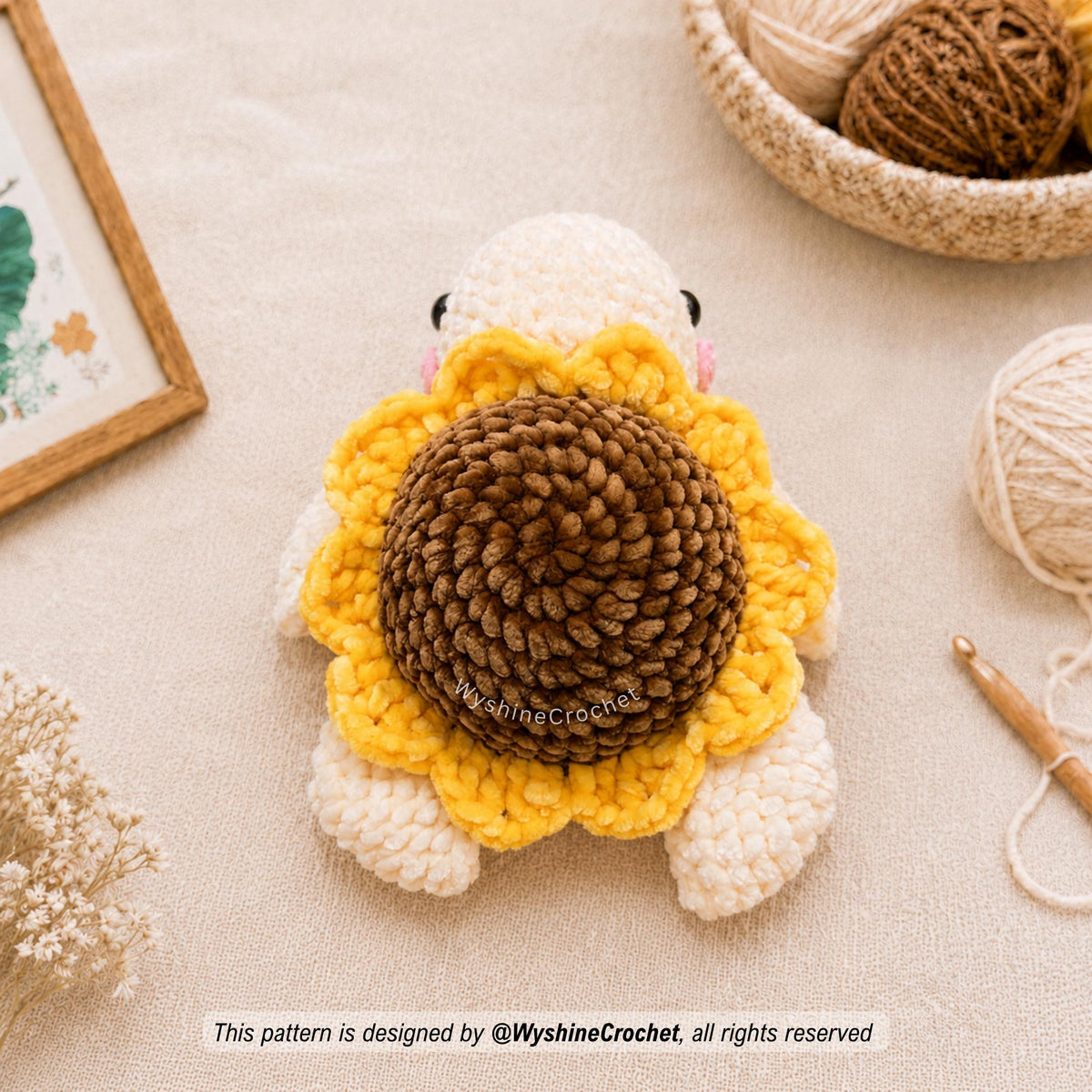 Mom & Baby Sunflower Turtle Crochet Pattern Bundle - product photo 8 of 10