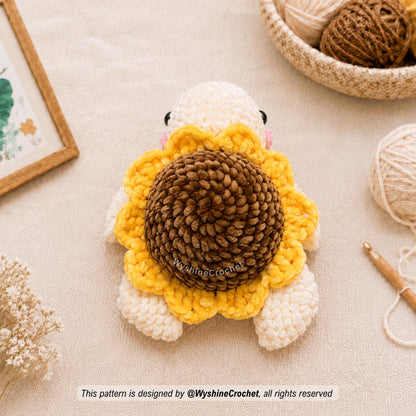 Mom & Baby Sunflower Turtle Crochet Pattern Bundle - product photo 8 of 10