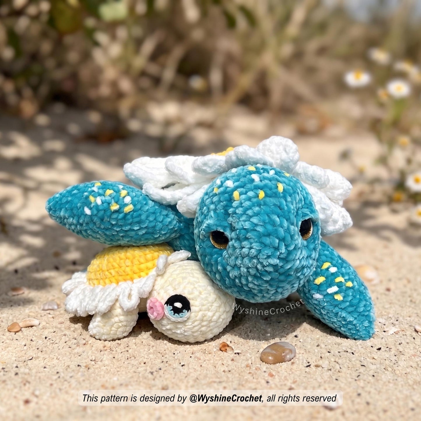Mom & Baby Daisy Turtle Crochet Pattern Bundle - product photo 2 of 10
