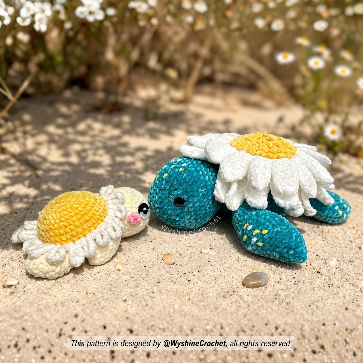 Mom & Baby Daisy Turtle Crochet Pattern Bundle - product photo 4 of 10