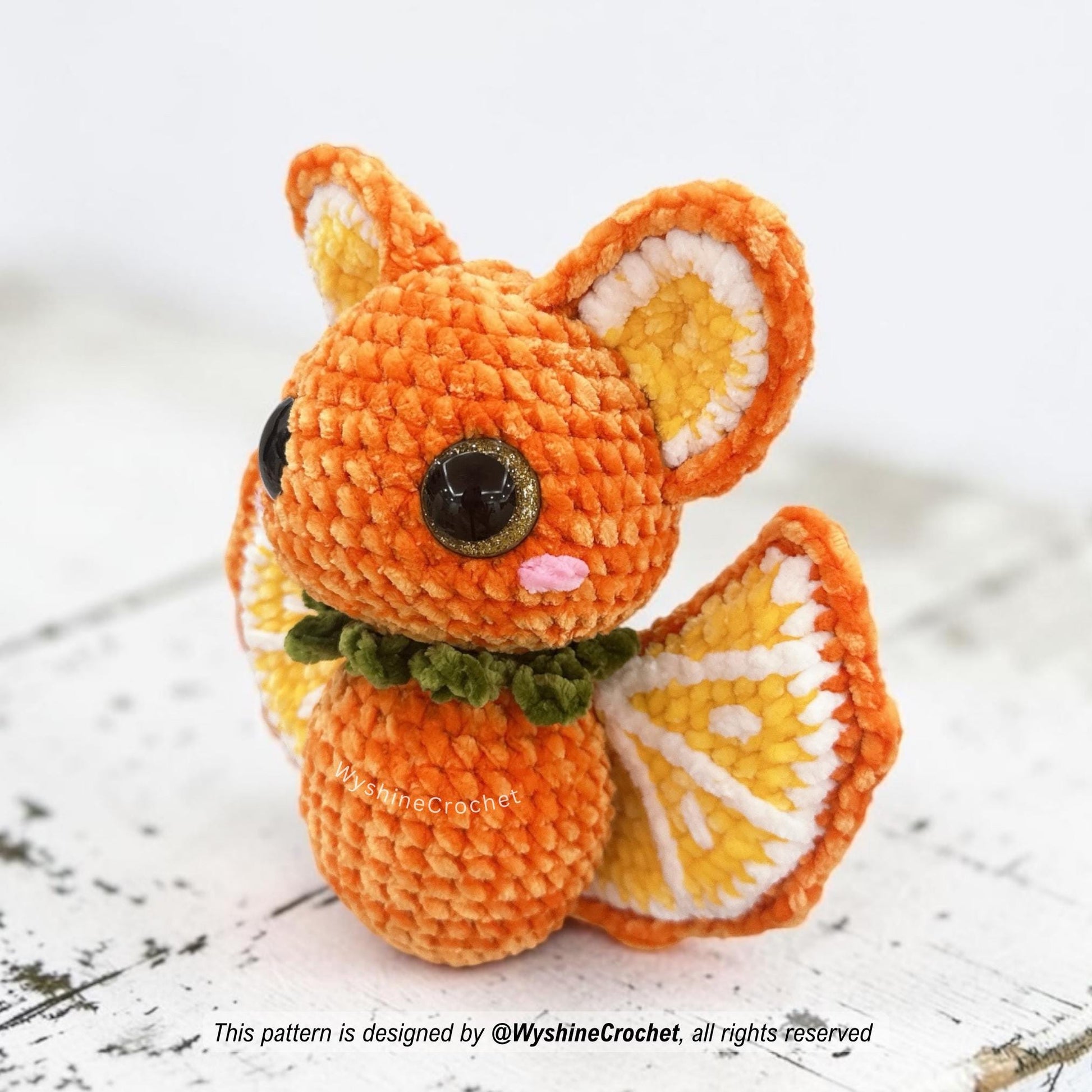 Orange Bat Crochet Pattern - Autumn Amigurumi Decor - product photo 3 of 9