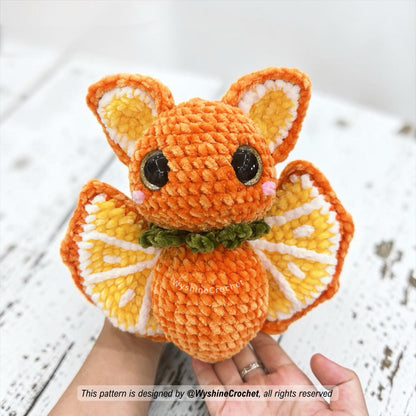 Orange Bat Crochet Pattern - Autumn Amigurumi Decor - product photo 5 of 9
