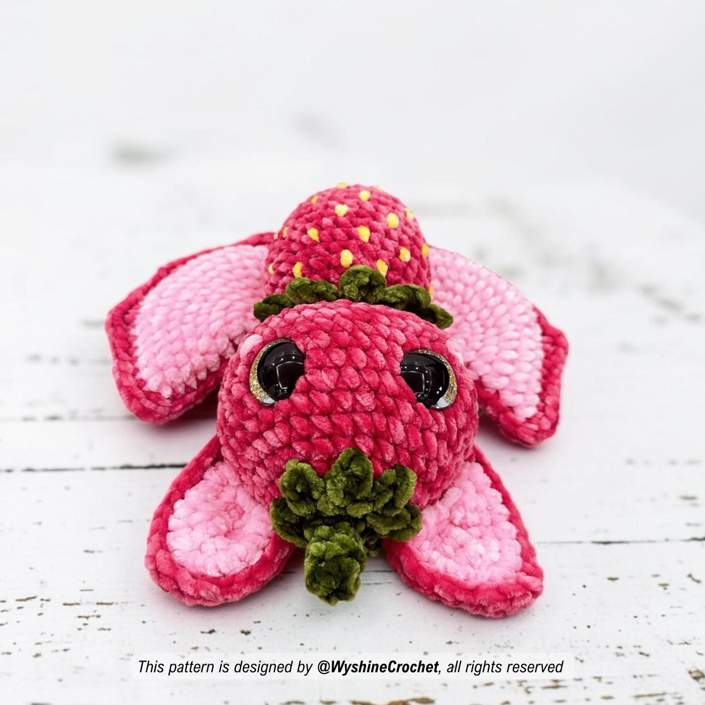 Strawberry Bat Crochet Pattern - Sweet Halloween Amigurumi - product photo 4 of 8