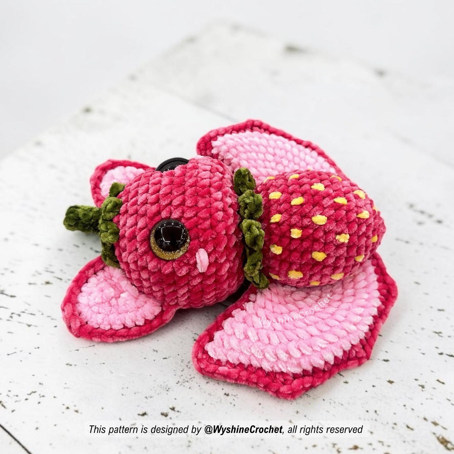Strawberry Bat Crochet Pattern - Sweet Halloween Amigurumi - product photo 5 of 8