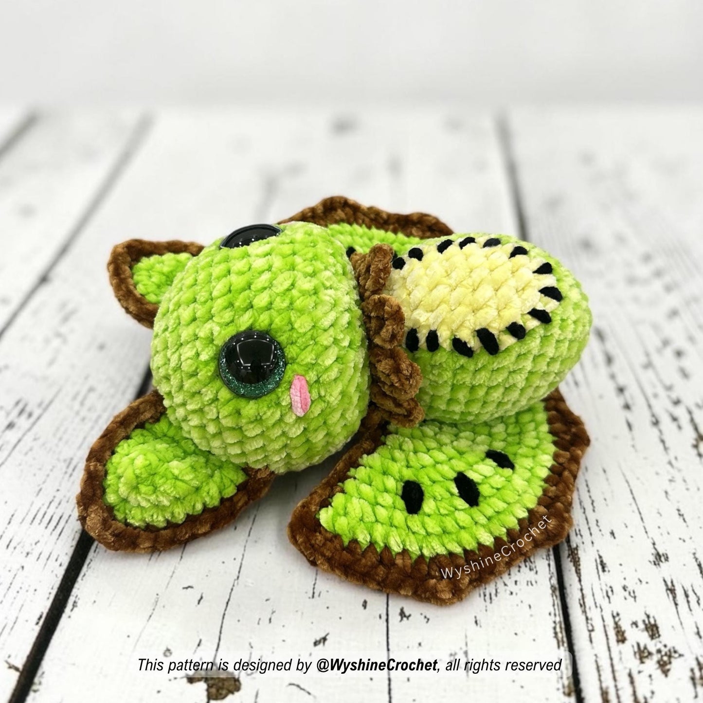 Kiwi Bat Crochet Pattern - Spooky-Cute Fruit Amigurumi - product photo 6 of 7
