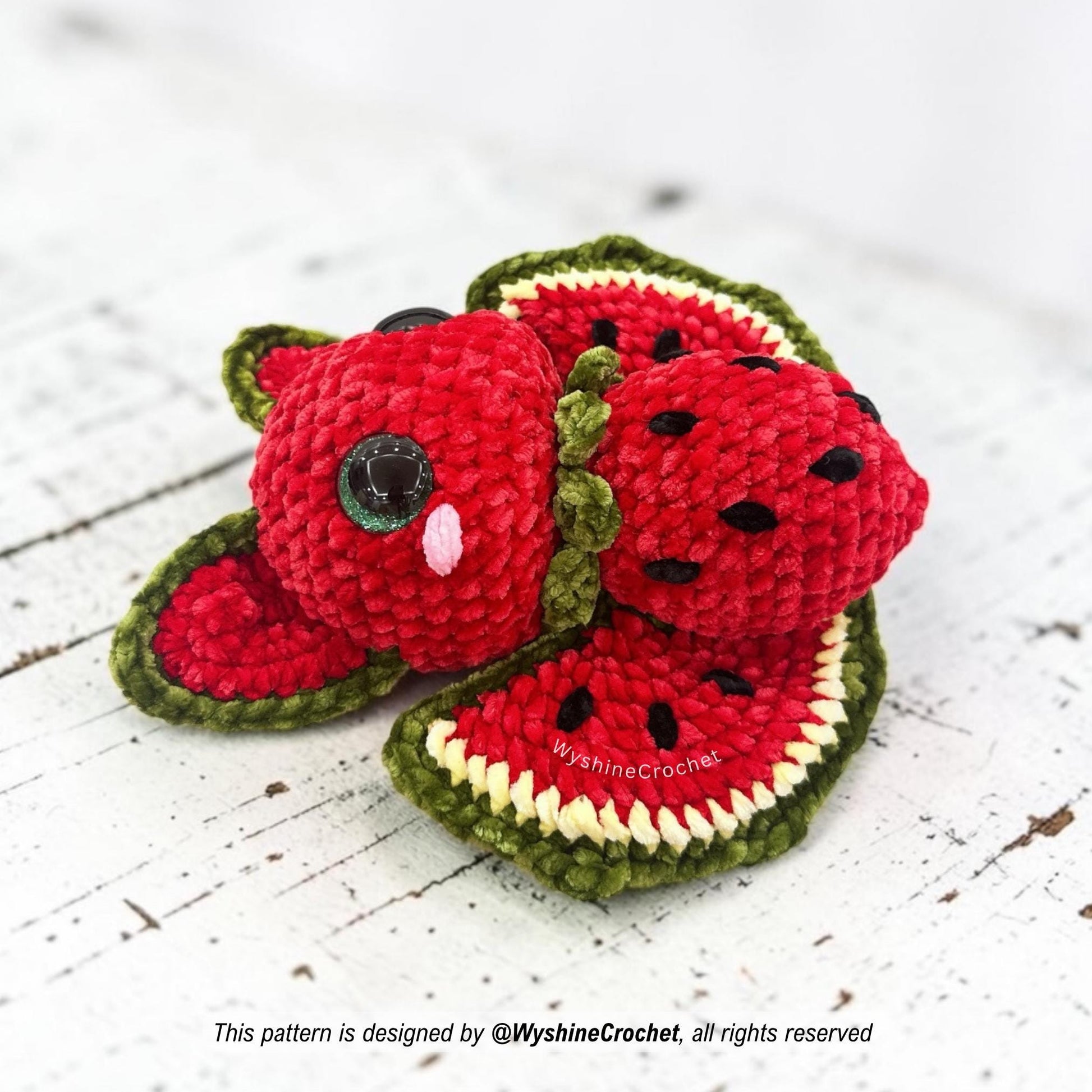 Watermelon Bat Crochet Pattern - Fall Decor Amigurumi - product photo 7 of 7