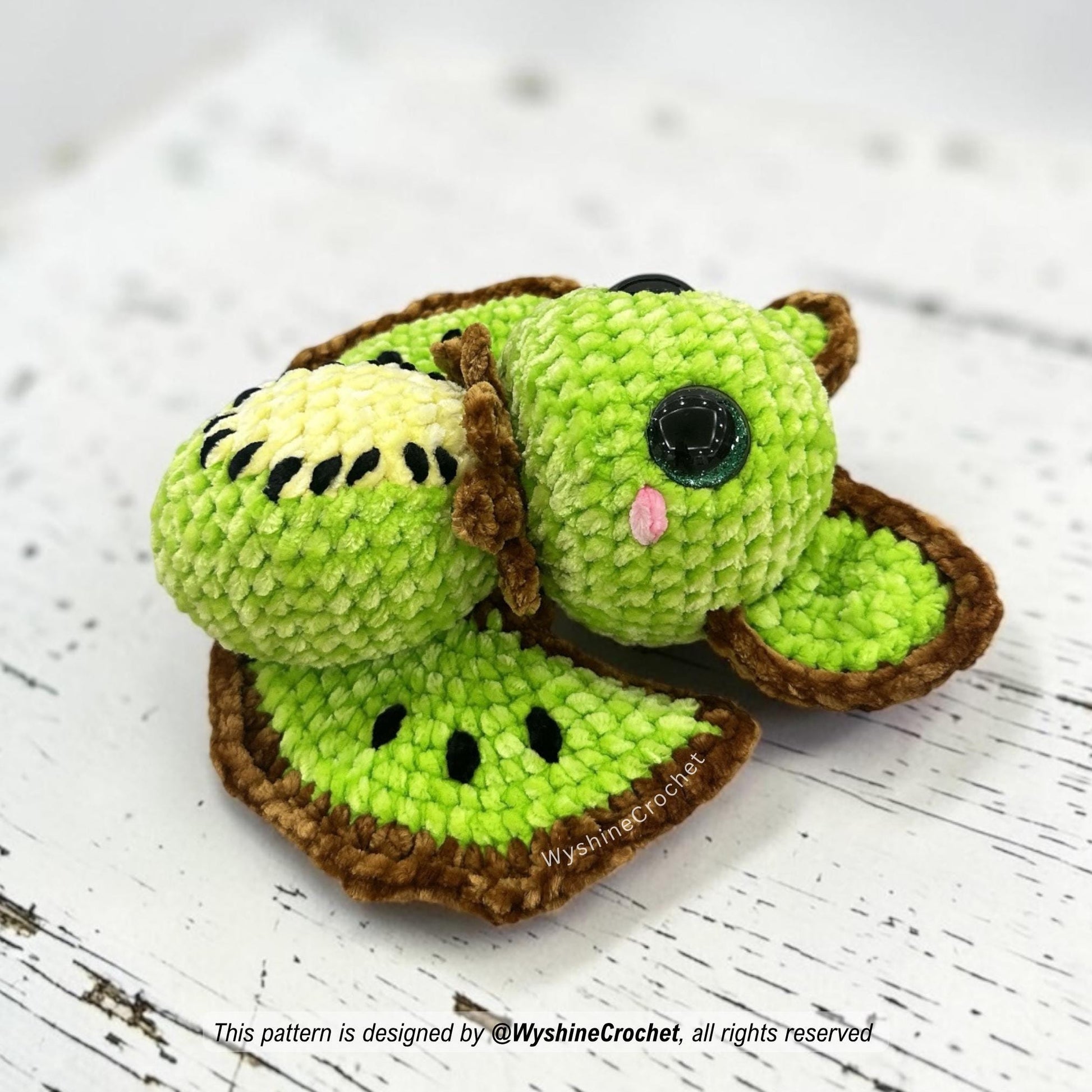 Kiwi Bat Crochet Pattern - Spooky-Cute Fruit Amigurumi - product photo 4 of 7
