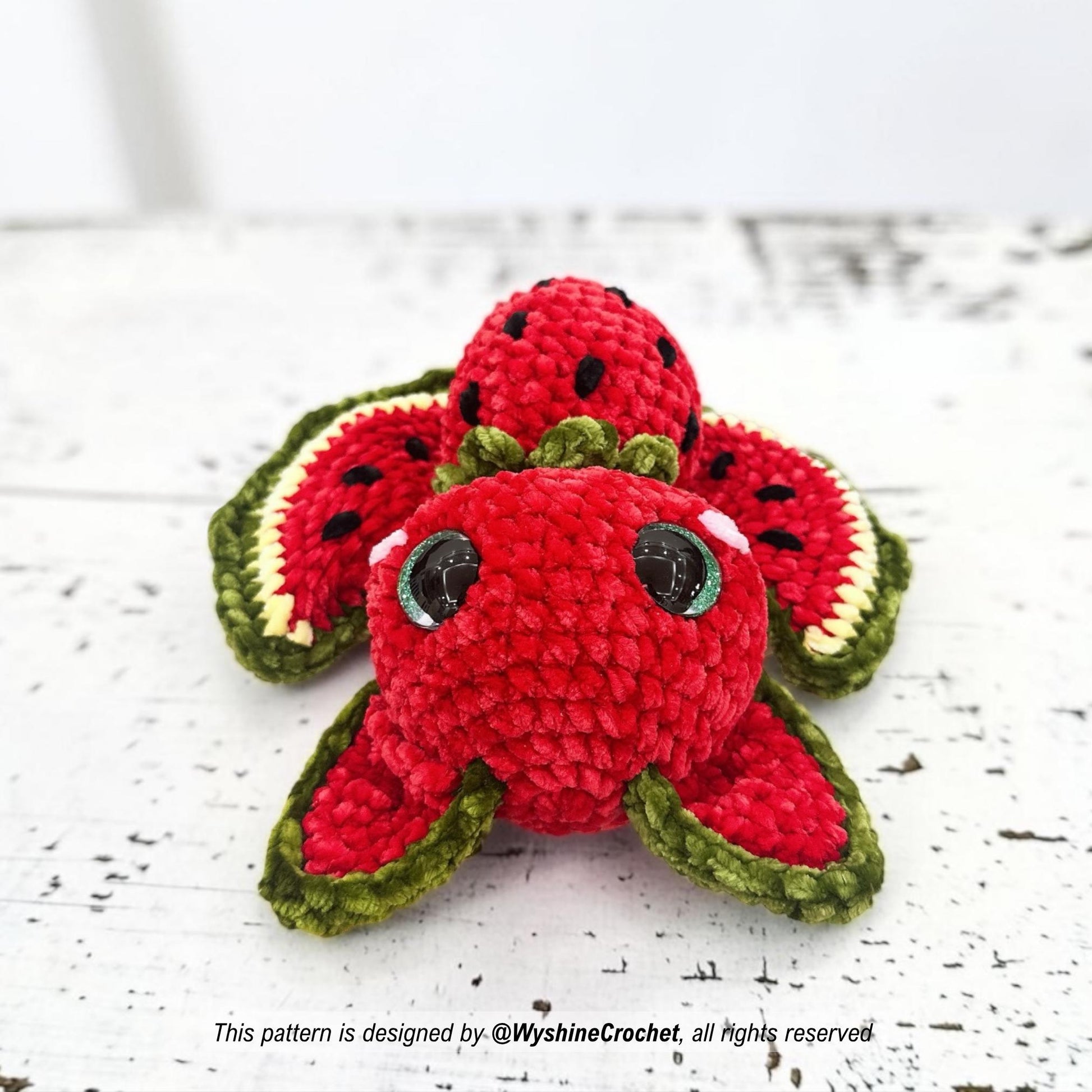Watermelon Bat Crochet Pattern - Fall Decor Amigurumi - product photo 3 of 7