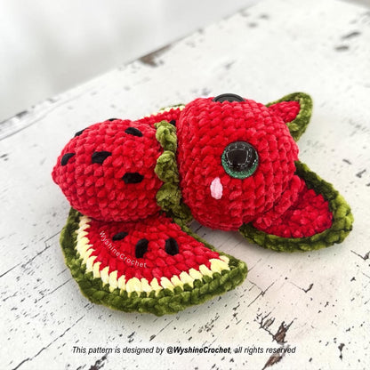 Watermelon Bat Crochet Pattern - Fall Decor Amigurumi - product photo 5 of 7
