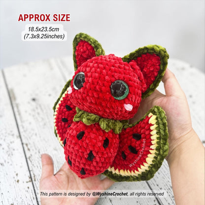 Fruit Bat Crochet Pattern Bundle - 4-in-1 Halloween Amigurumi Set - product photo 6 of 10