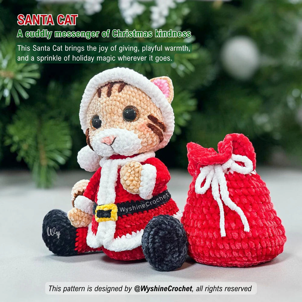 Santa Cat - A cuddly messenger of Christmas kindness.
This Santa Cat brings the joy of giving, playful warmth, and a sprinkle of holiday magic wherever it goes.